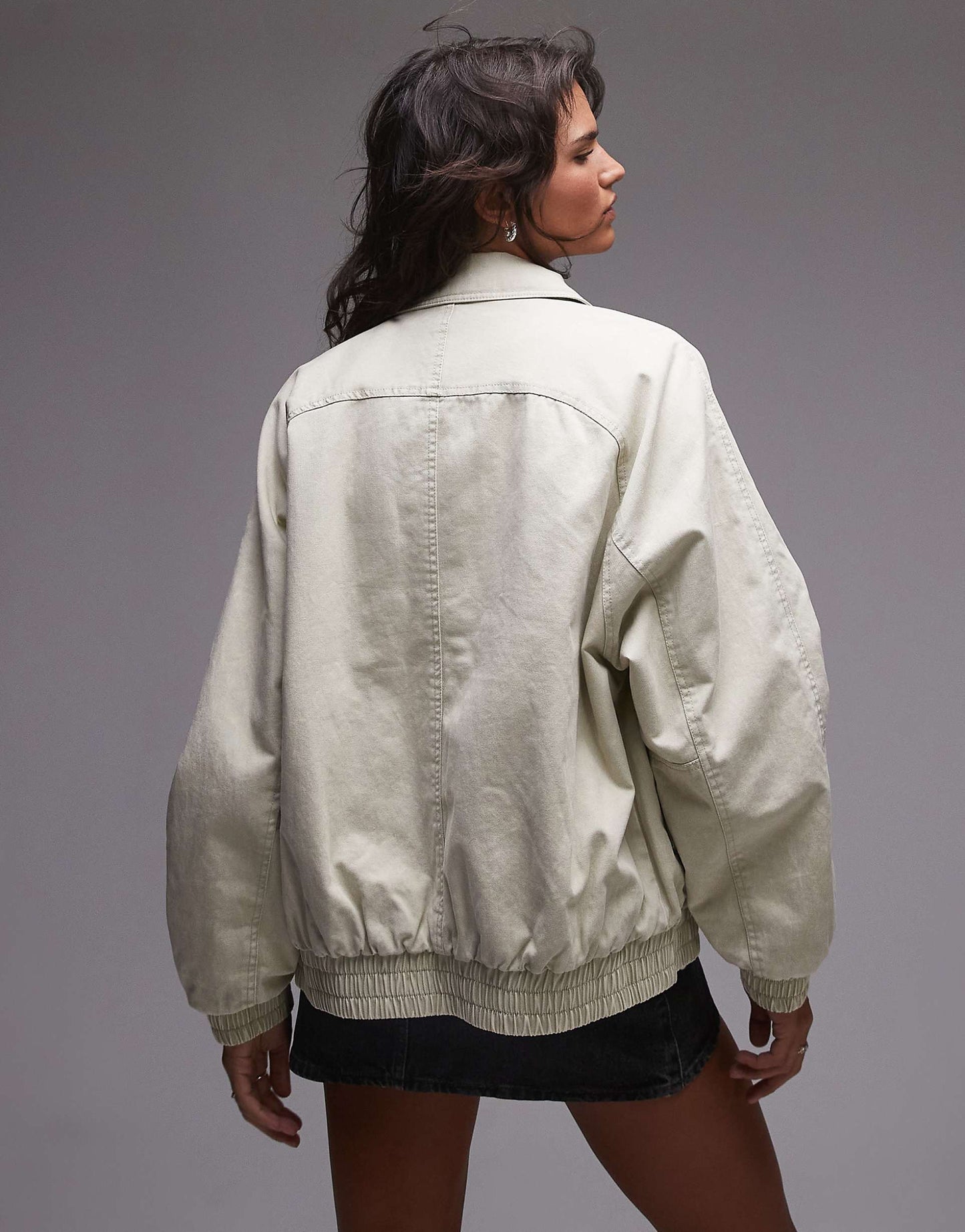 Acid Washed Bomber Jacket
