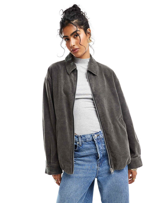 Cord Washed Harrington Jacket