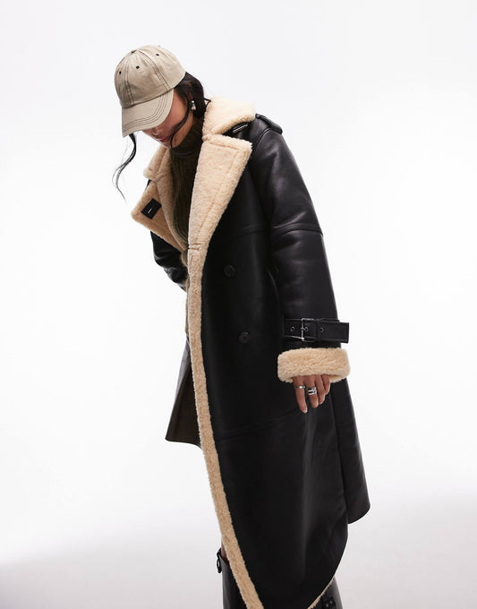 Oversized Aviator Borg Coat