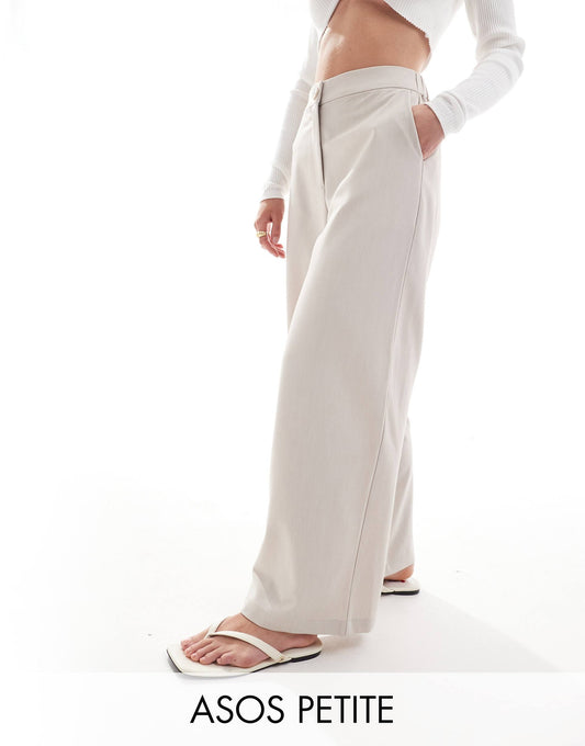 Petite Tailored Relaxed Straight Leg Trousers