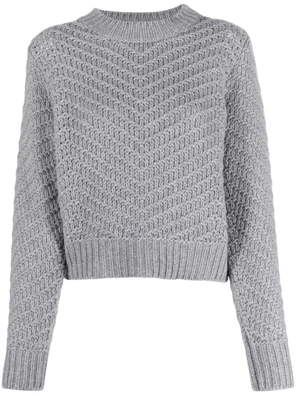 Chevron-Knit Cashmere Jumper