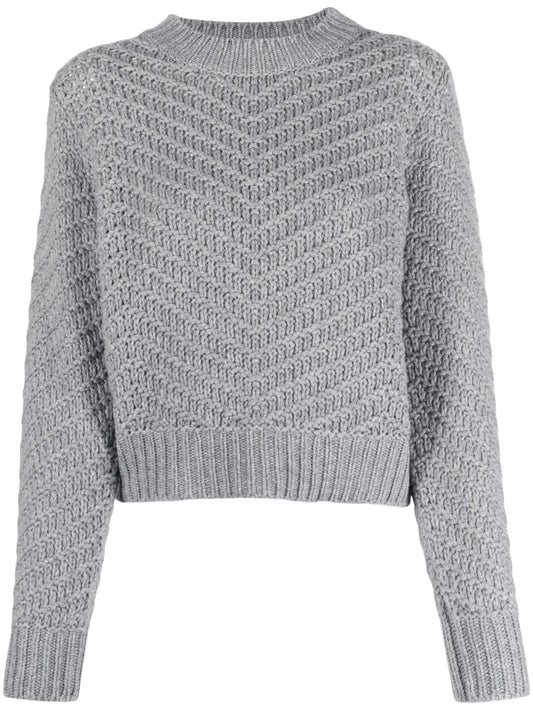 Chevron-Knit Cashmere Jumper