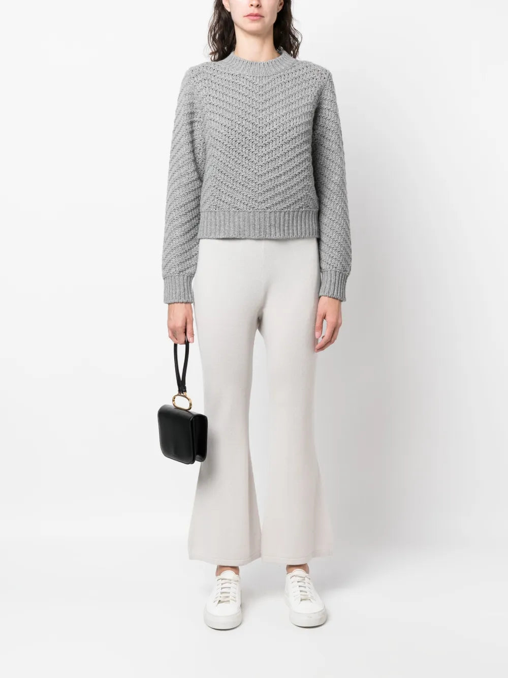 Chevron-Knit Cashmere Jumper