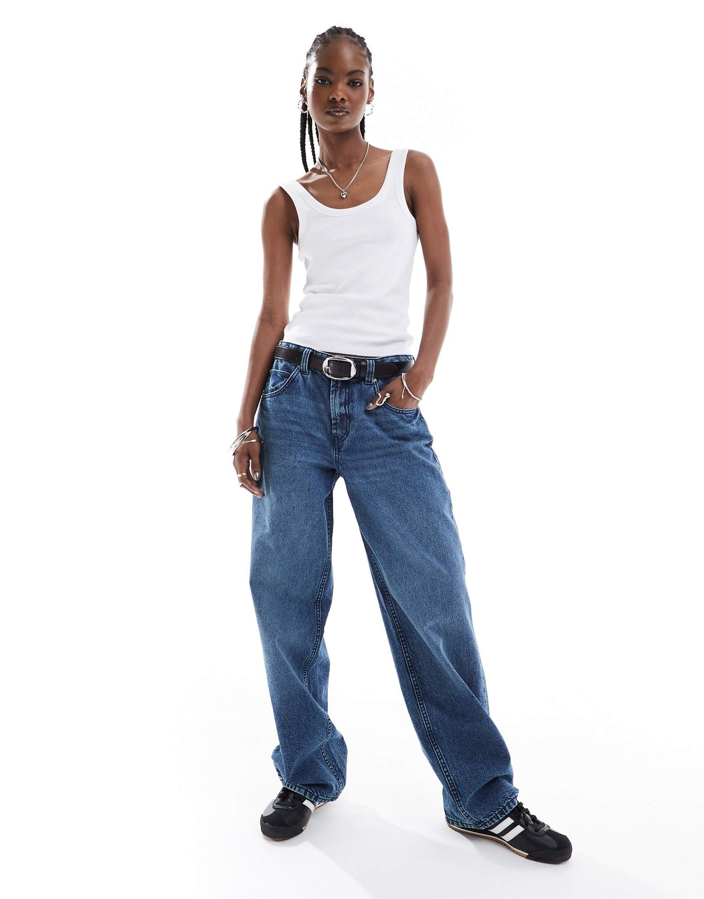 Ribbed Fitted Vest Top With Scoop Neck
