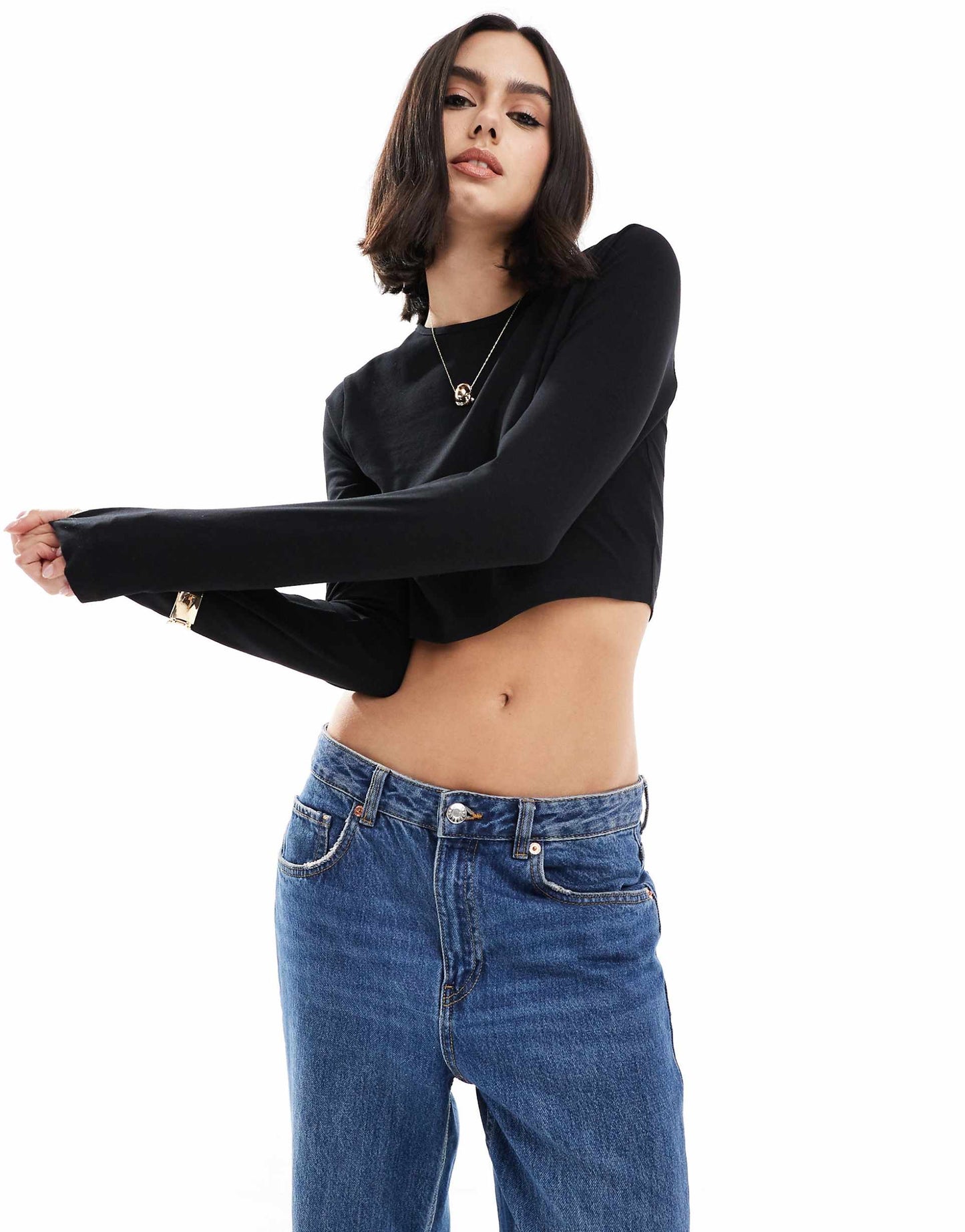 Long Sleeve Baby Crop Tee