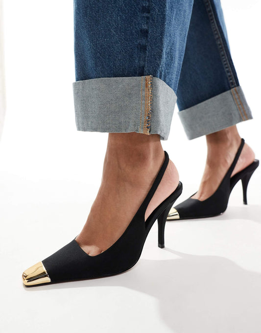 Proud Toe Cap Slingback Heels