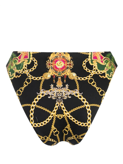 Jealousy And Jewels Baroque-Print Bikini Bottoms