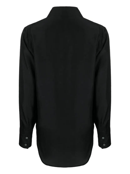Long-Sleeve Silk Shirt