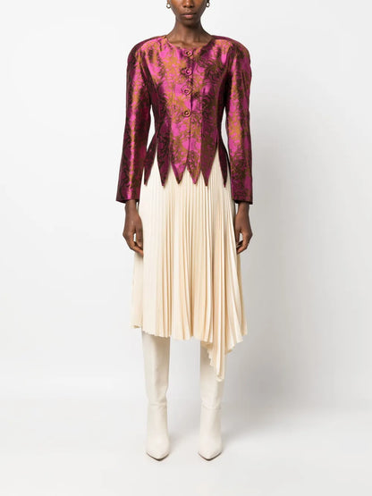 Wade Floral-Jacquard Satin Jacket