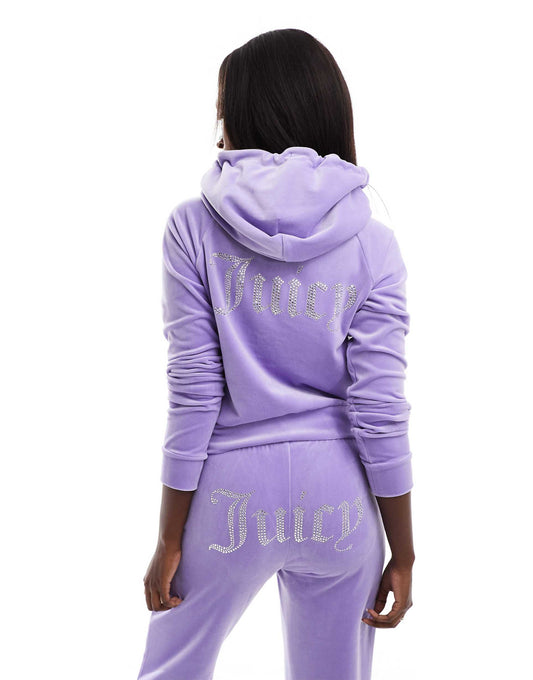 Velour Zip Through Hoodie Co-Ord