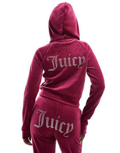 Velour Zip Through Hoodie Co-Ord