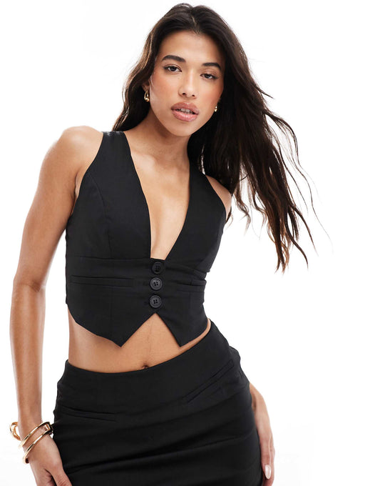 Cropped Waistcoat Co-Ord