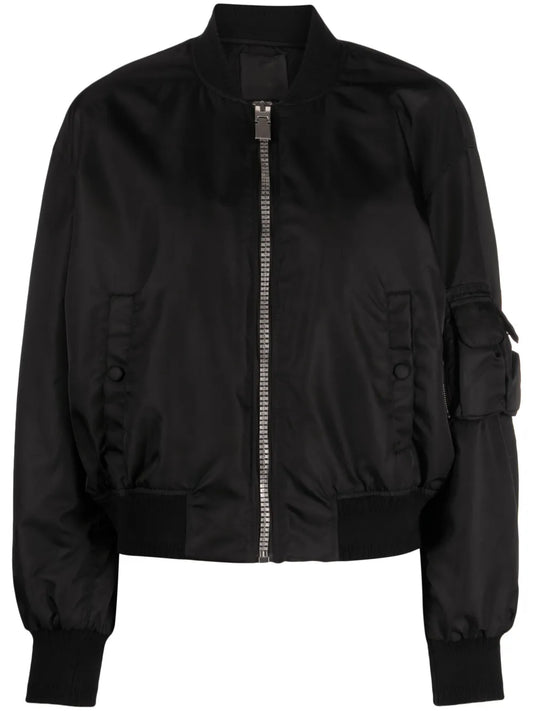 Multi-Pocket Zipped Bomber Jacket