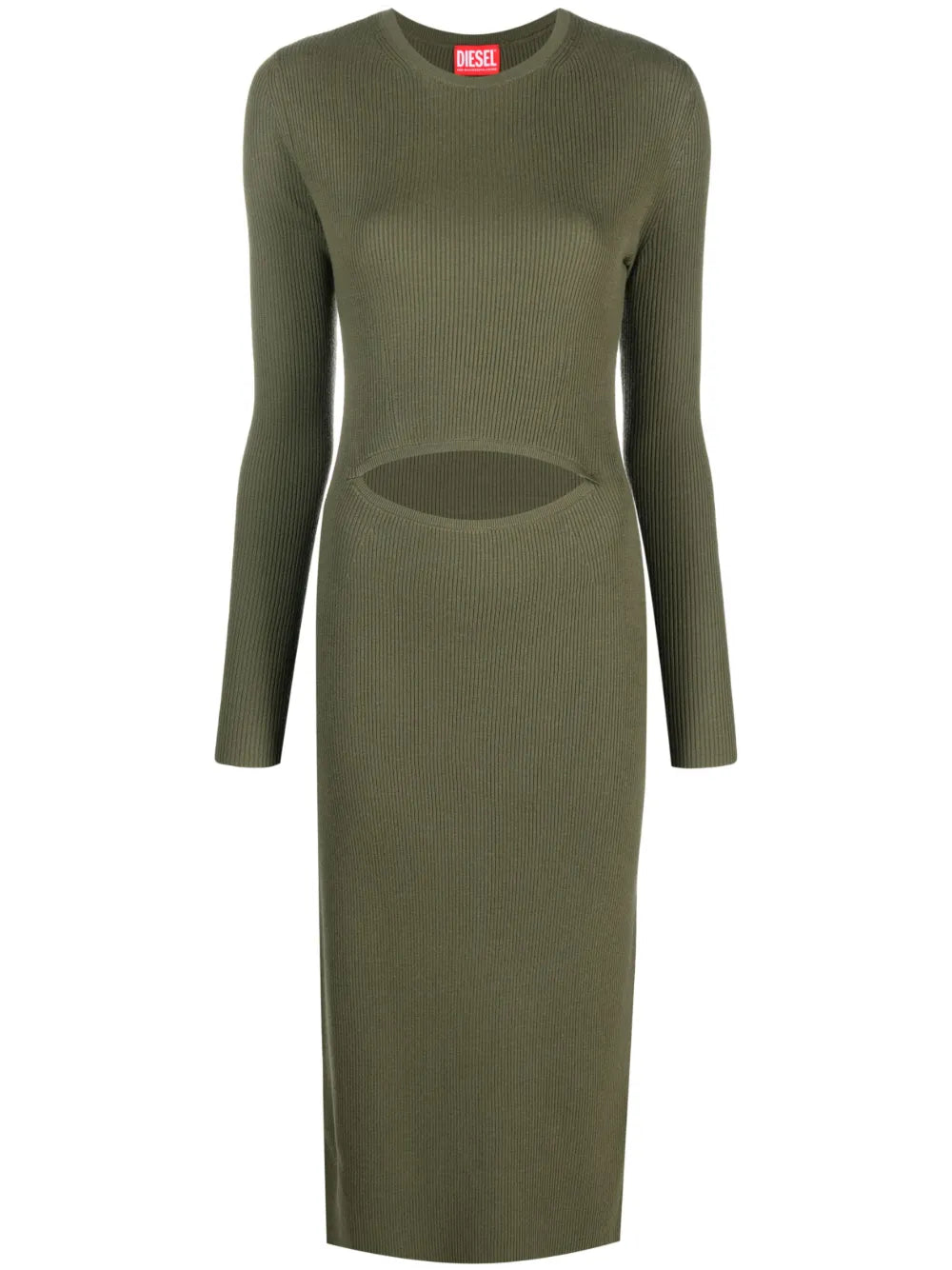 Cut-Out Wool-Blend Dress