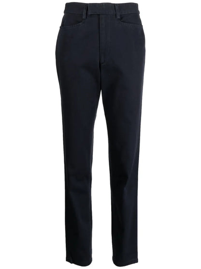 Mid-Rise Straight-Leg Cotton Jeans