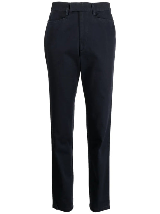 Mid-Rise Straight-Leg Cotton Jeans