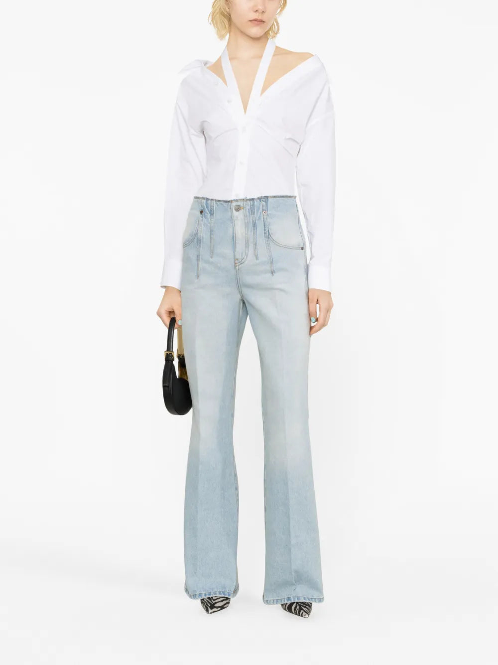 Distressed Flared Jeans