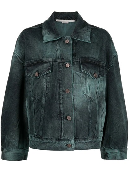 Tie-Dye Oversized Denim Jacket