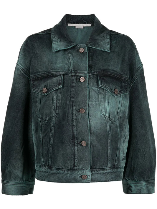 Tie-Dye Oversized Denim Jacket