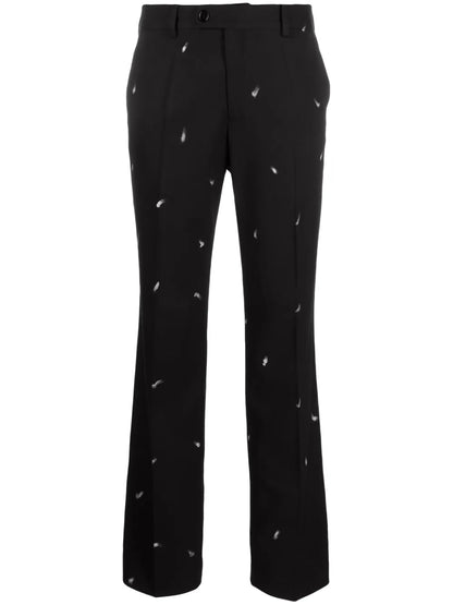 Paint-Splatter Effect Tailored Trousers