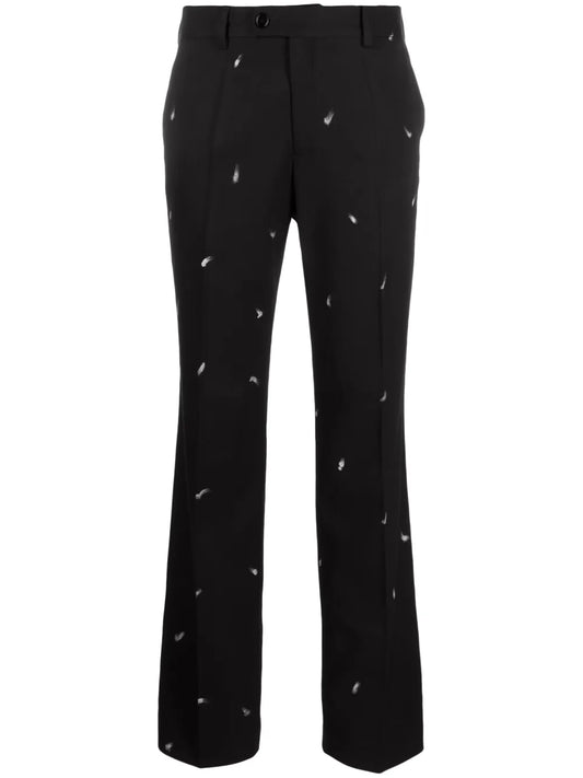 Paint-Splatter Effect Tailored Trousers