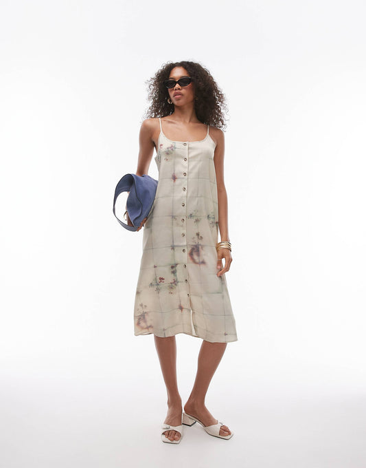 Button Down Cami Knee Length