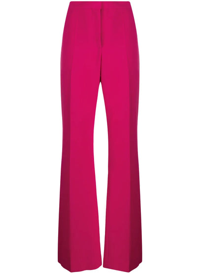 Wool-Blend Flared Trousers