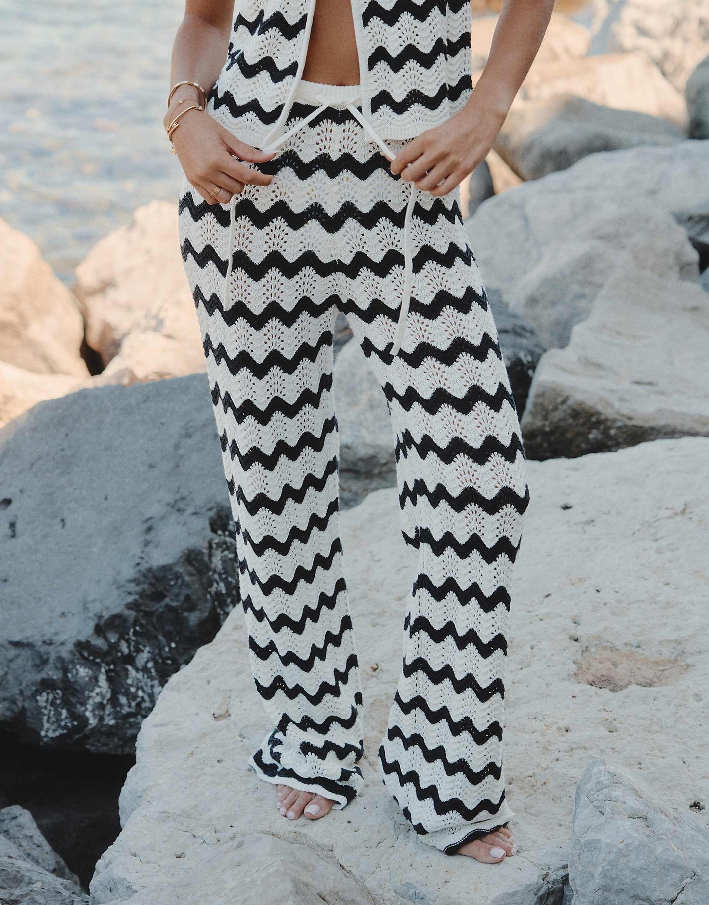 Ana Wave Crochet Beach Trouser Co-Ord