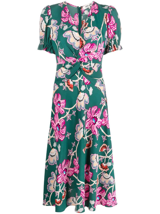 Anaba Floral-Print Crêpe Dress