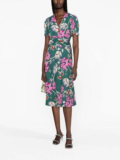 Anaba Floral-Print Crêpe Dress