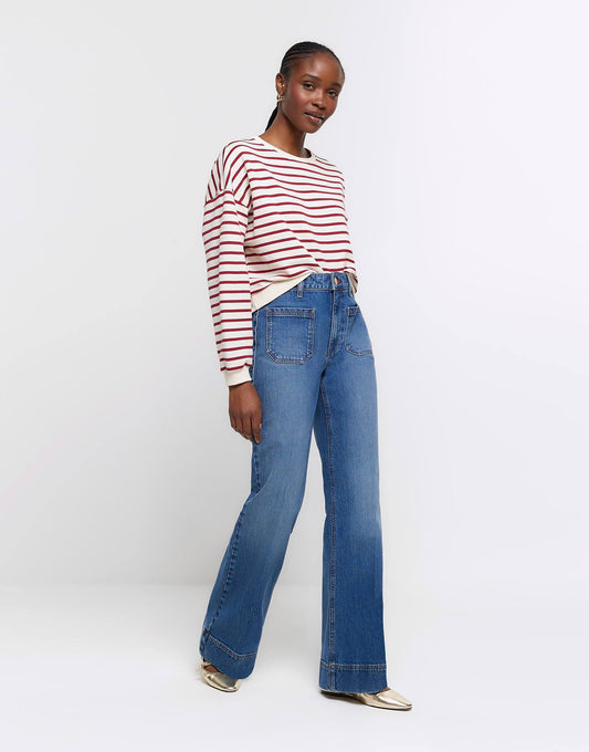High Waisted Wide Leg Jeans