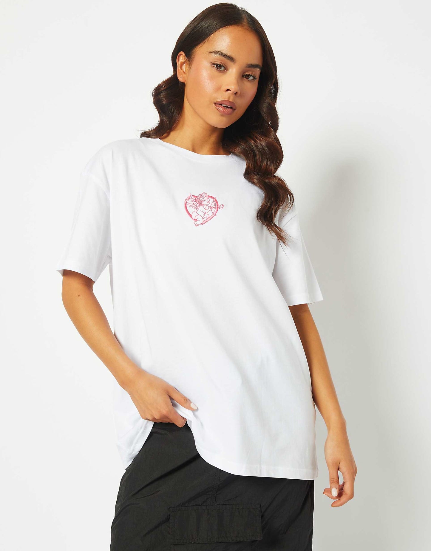 London Stupid Cupid White Oversized T-Shirt