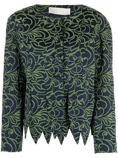 Wade Floral-Jacquard Satin Jacket