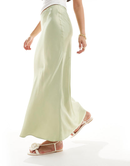 Satin Midi Skirt