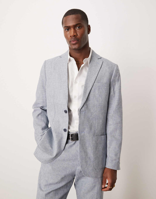 Linen Mix Suit Jacket