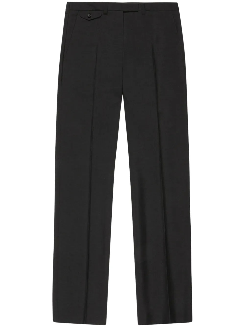 Pressed-Crease Mohair Tailored Trousers