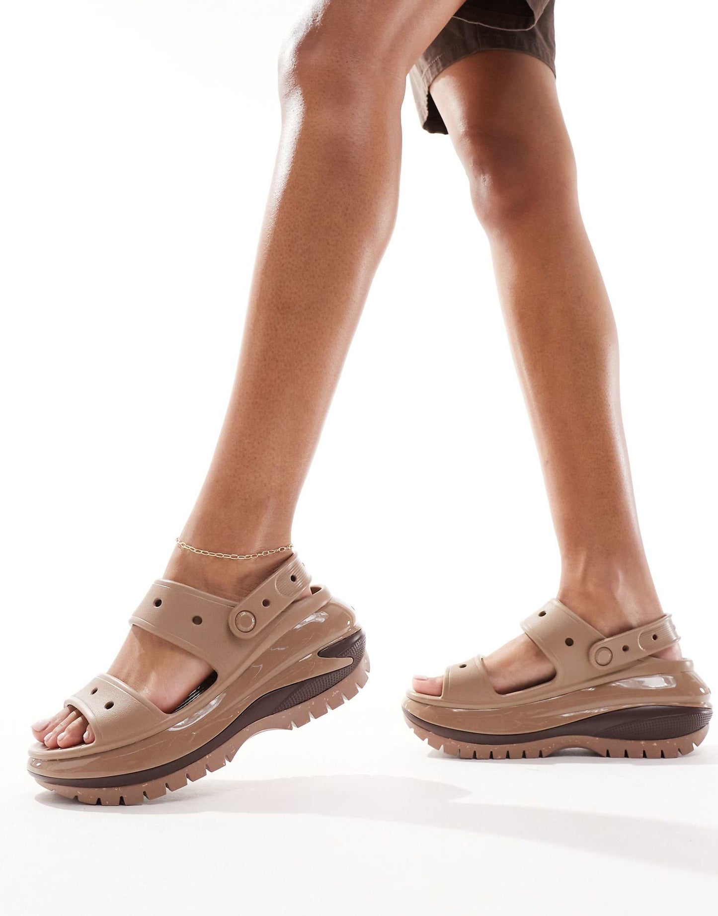 Mega Crush Sandals In Latte