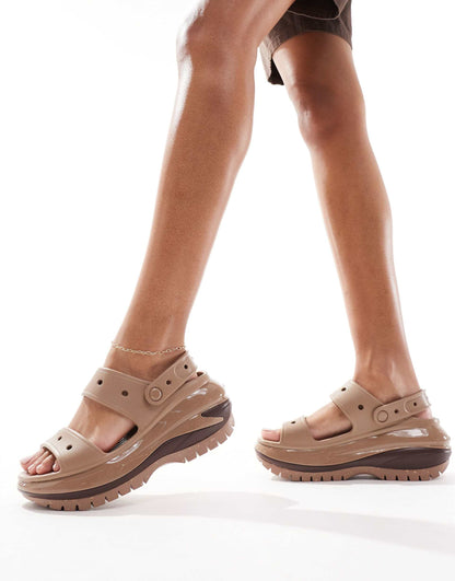 Mega Crush Sandals In Latte