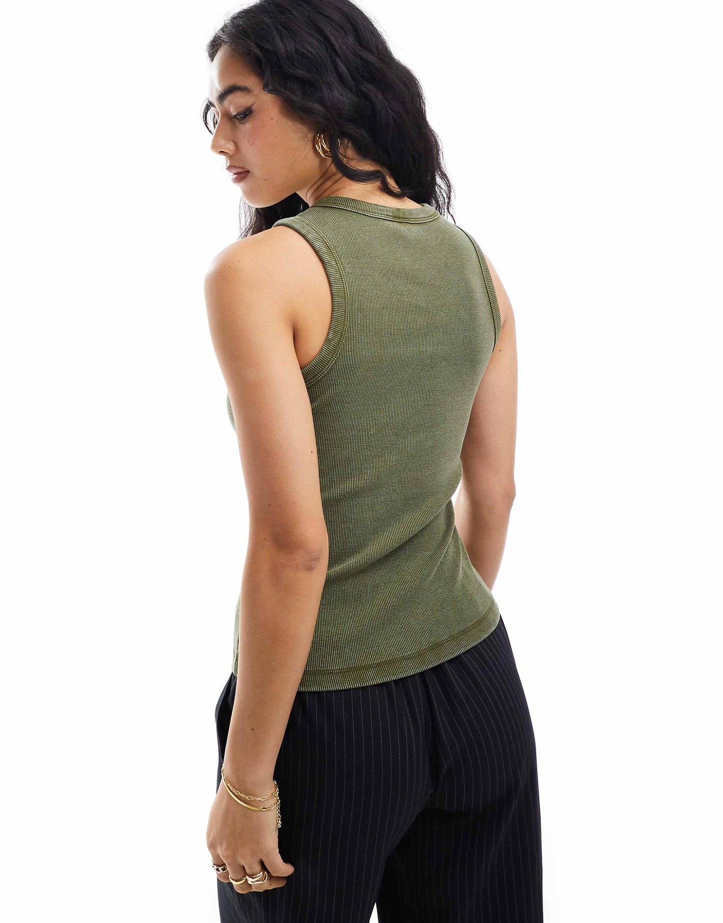 Ribbed Jersey Tank Top