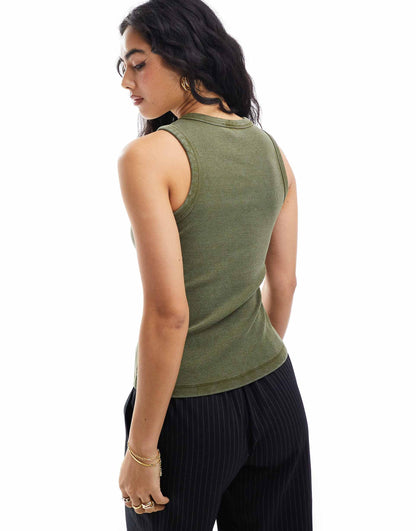 Ribbed Jersey Tank Top