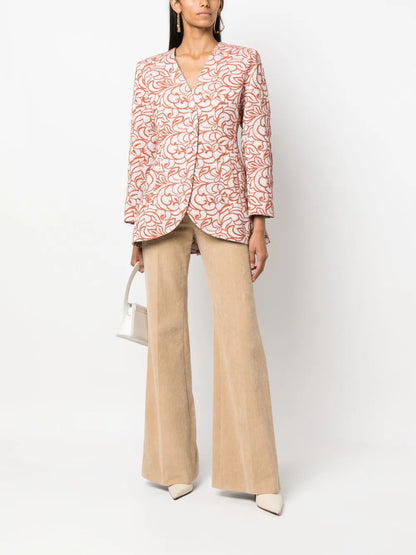 Bridget Jacquard Single-Breasted Jacket