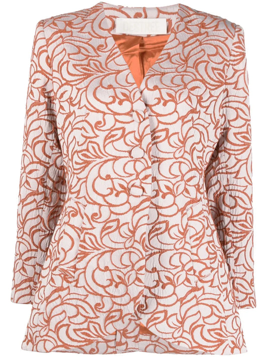 Bridget Jacquard Single-Breasted Jacket