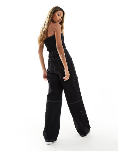 Denim Bandeau Jumpsuit