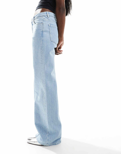 Wide Leg Jean With Embellishments