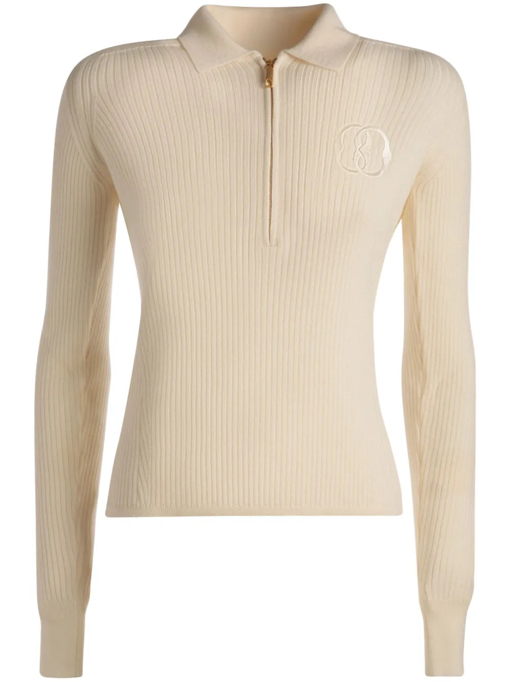 Logo-Embroidered Ribbed-Knit Jumper