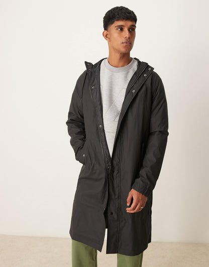 Longline Rubberised Windbreaker Jacket