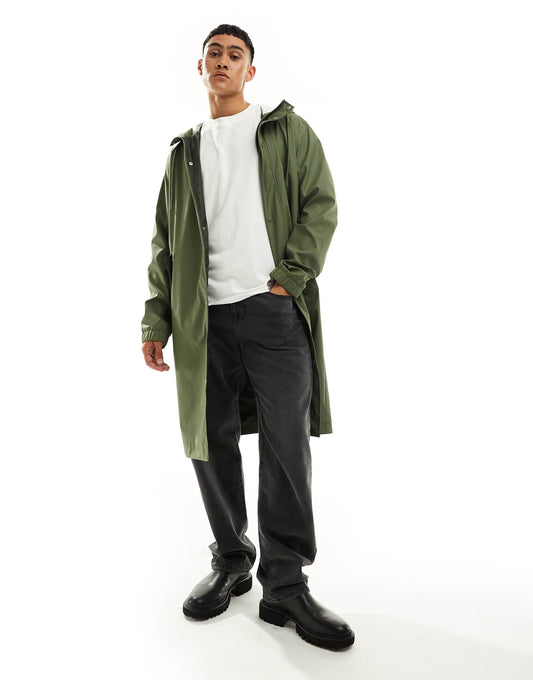 Longline Rubberised Windbreaker Jacket