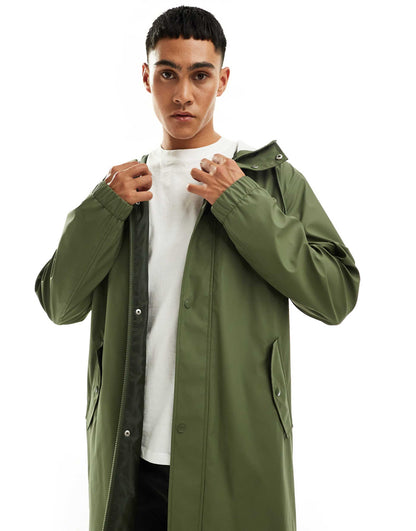 Longline Rubberised Windbreaker Jacket