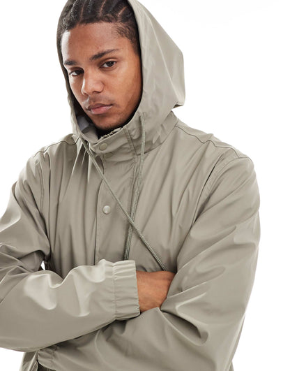 Longline Rubberised Windbreaker Jacket