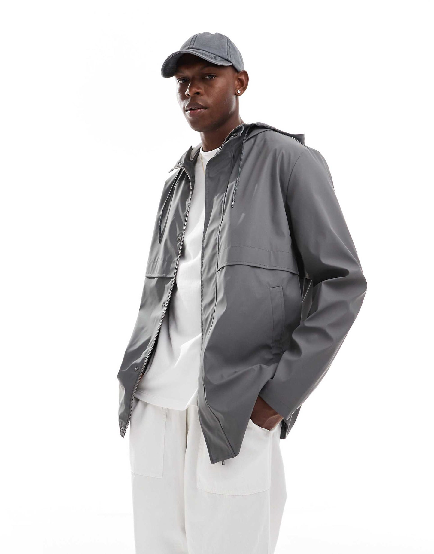 Shower Resistant Rubberised Rain Jacket